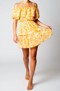 Miguelina - Basil Printed Gauze Mini Dress