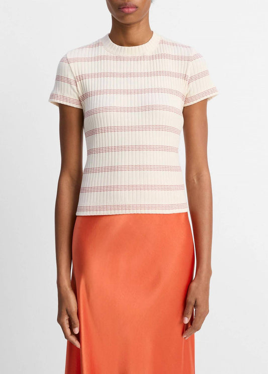 Vince - Striped Ribbed Top