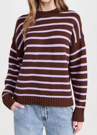White + Warren - Striped Crewneck Sweater