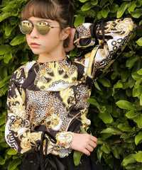 Mademoiselle Charlotte - Kid's Baroque Silk Blouse