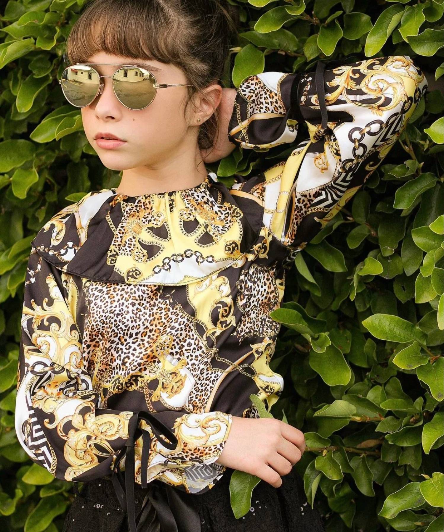 Mademoiselle Charlotte - Kid's Baroque Silk Blouse