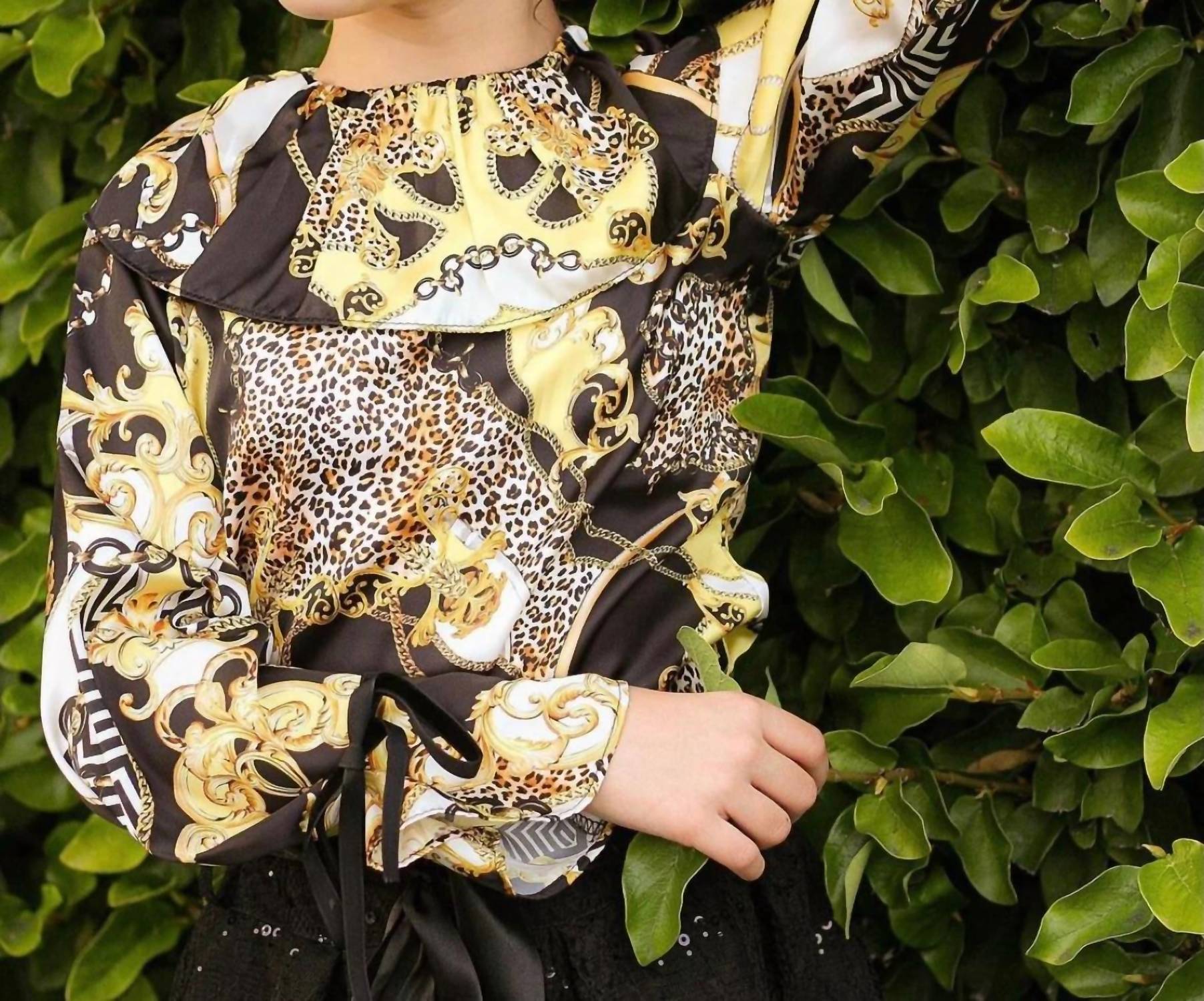Mademoiselle Charlotte - Kid's Baroque Silk Blouse