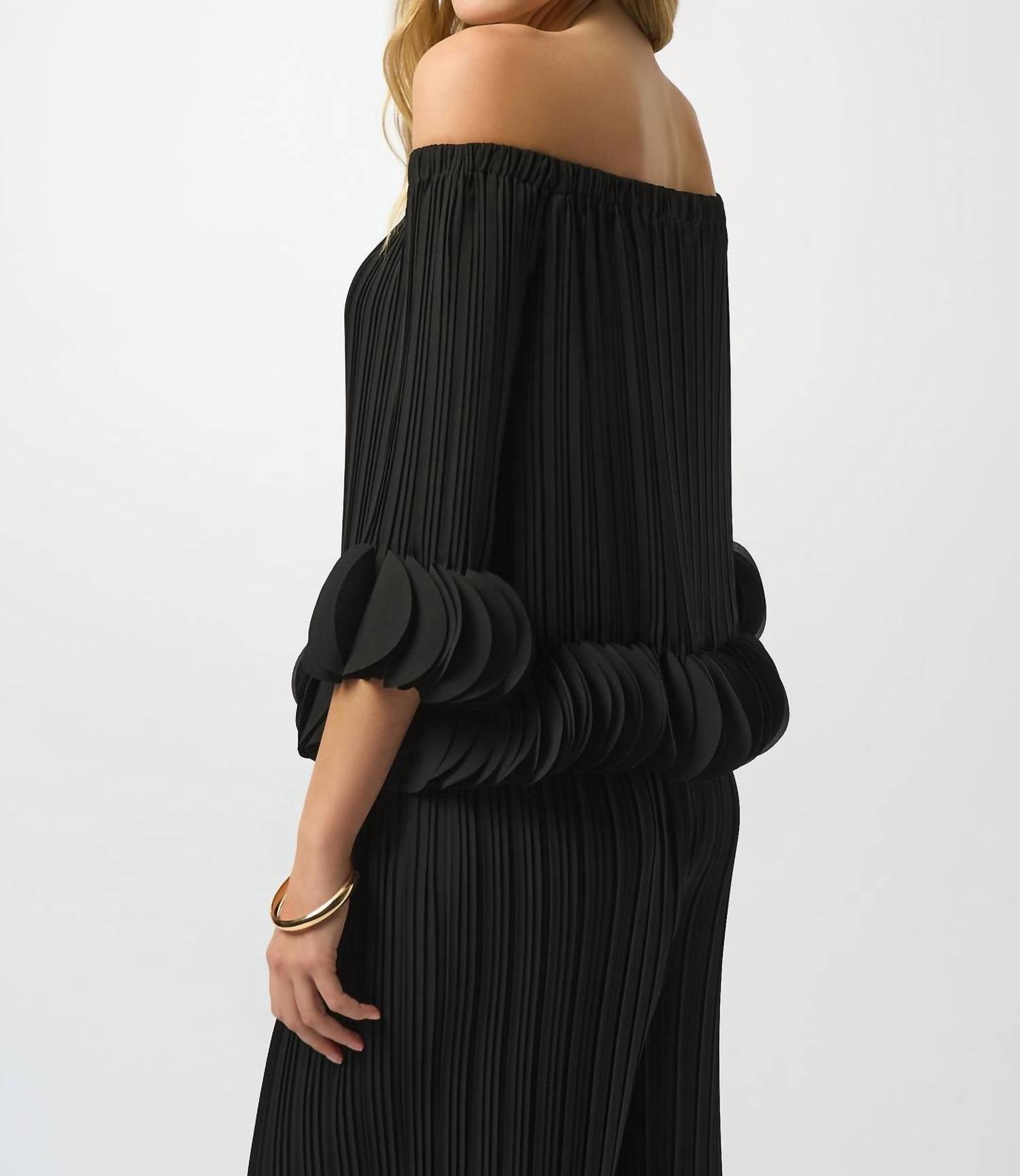 Joseph Ribkoff - Georgette Off-shoulder Flared Top