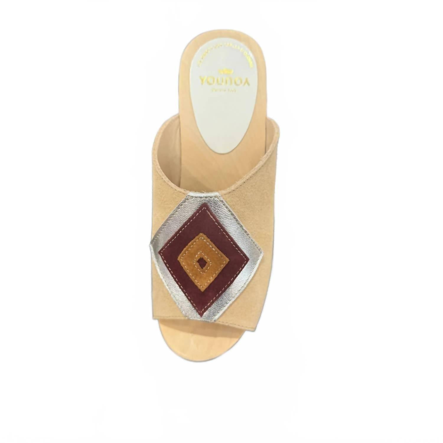 Sabot Youyou Women's Yato Velvet Leather Mule in desert - women's shoe