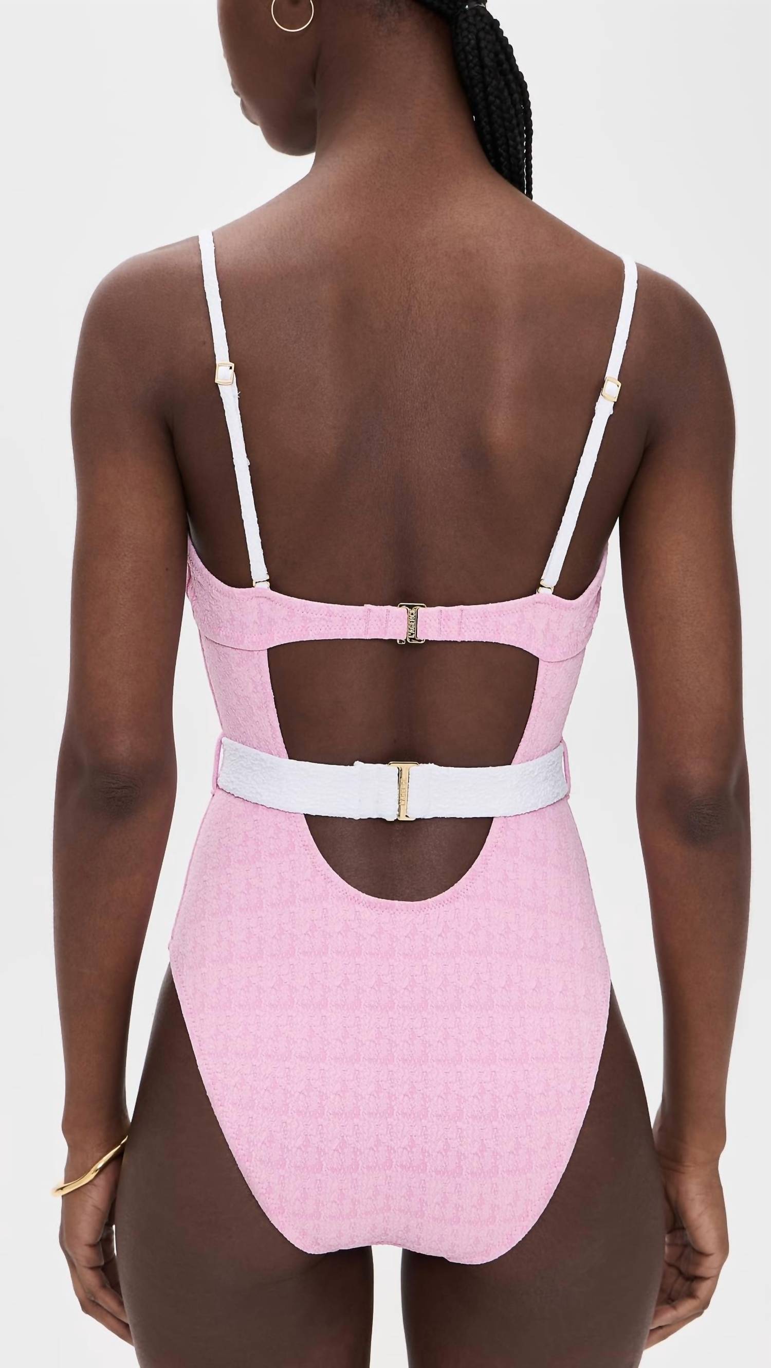 L'Agence - Amie Colorblock Chic One Piece Swimsuit