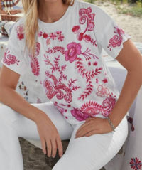 Johnny Was - Cassia Raw Detail Swing Tee