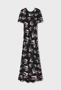 Silk Laundry - Short Sleeve Bias Dress