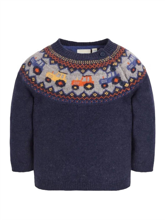 Jojo Maman Bebe - Boy's Tractor Fair Isle Sweater