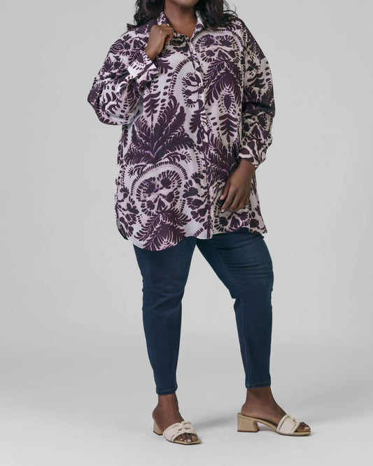 Marie Oliver - Nico Button Down Long Sleeve Blouse - Plus