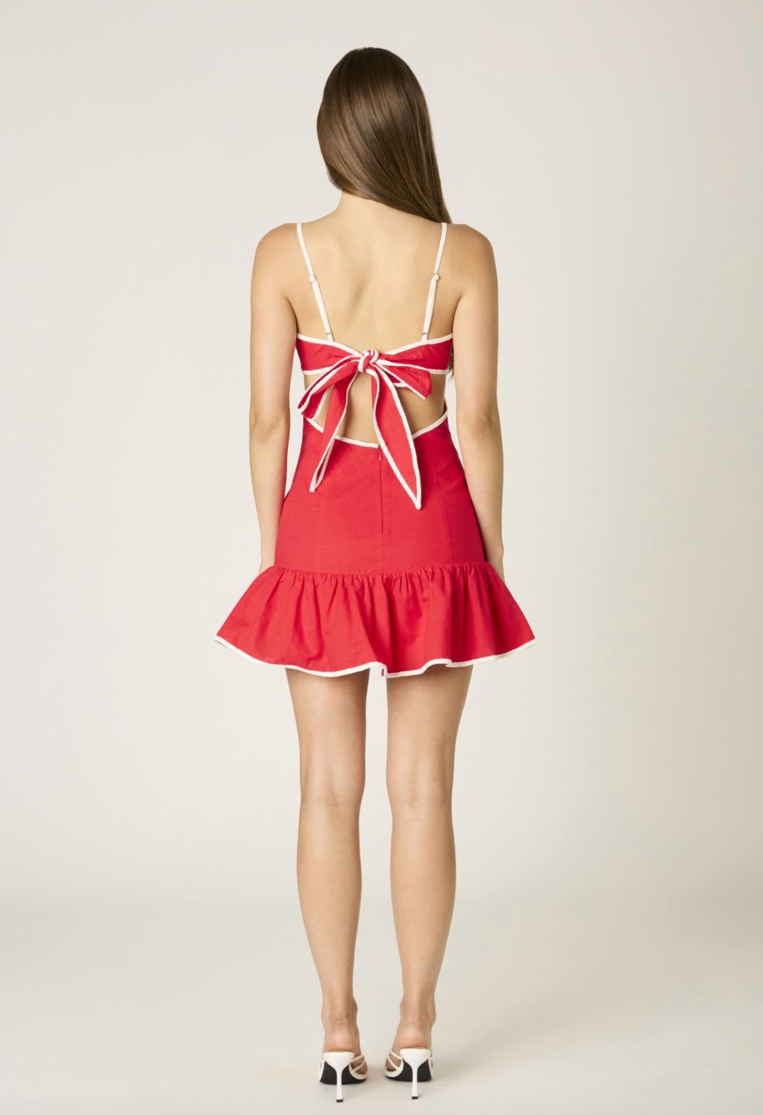 Cotton Candy La - Sugar Lace Ruffle Mini Dress