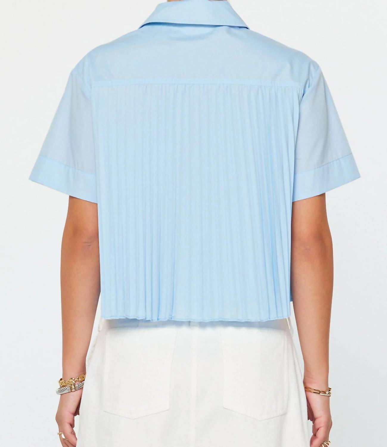 Current Air - Astrid Button Down Pleated Back Blouse
