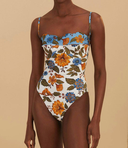 Farm Rio - GARDEN SCARF ONE PIECE SWIMSUIT