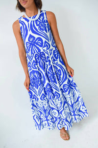 Tcec - Floral Frenzy Printed Midi Dress