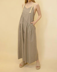 Before You - Striped Cotton Jumpsuit