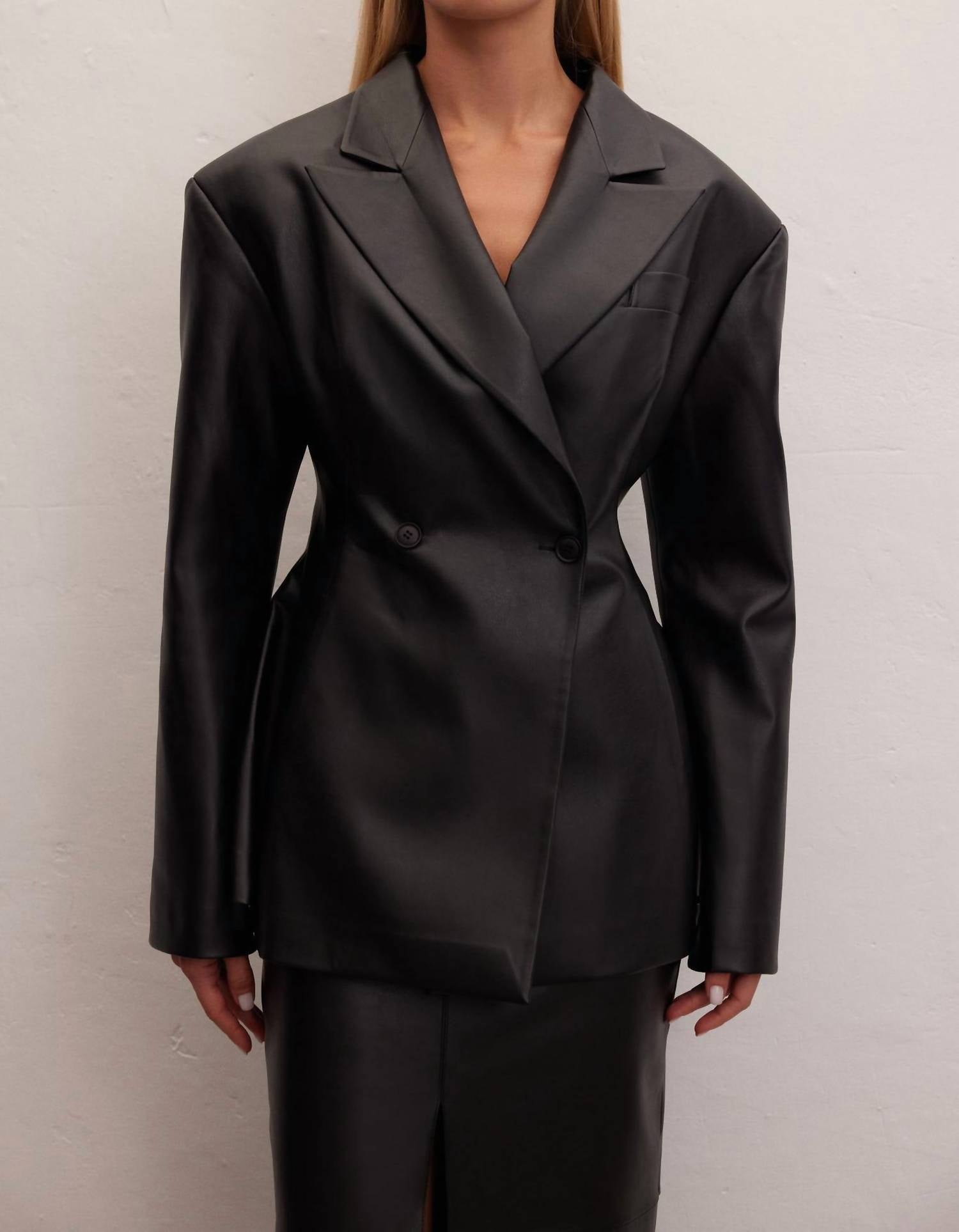 Le Cle - Eclipse Leather Blazer