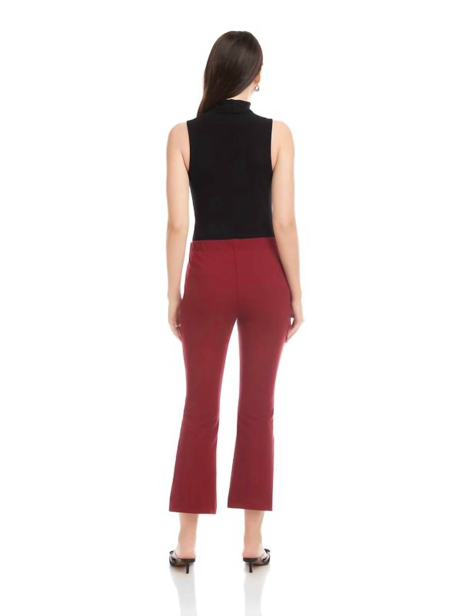 Fifteen Twenty Sigourney Pintuck Pants in brick 1 - women's pants - alternate view