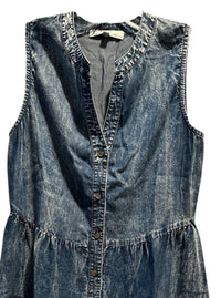 Red Haute - Mini Tiered Denim Dress