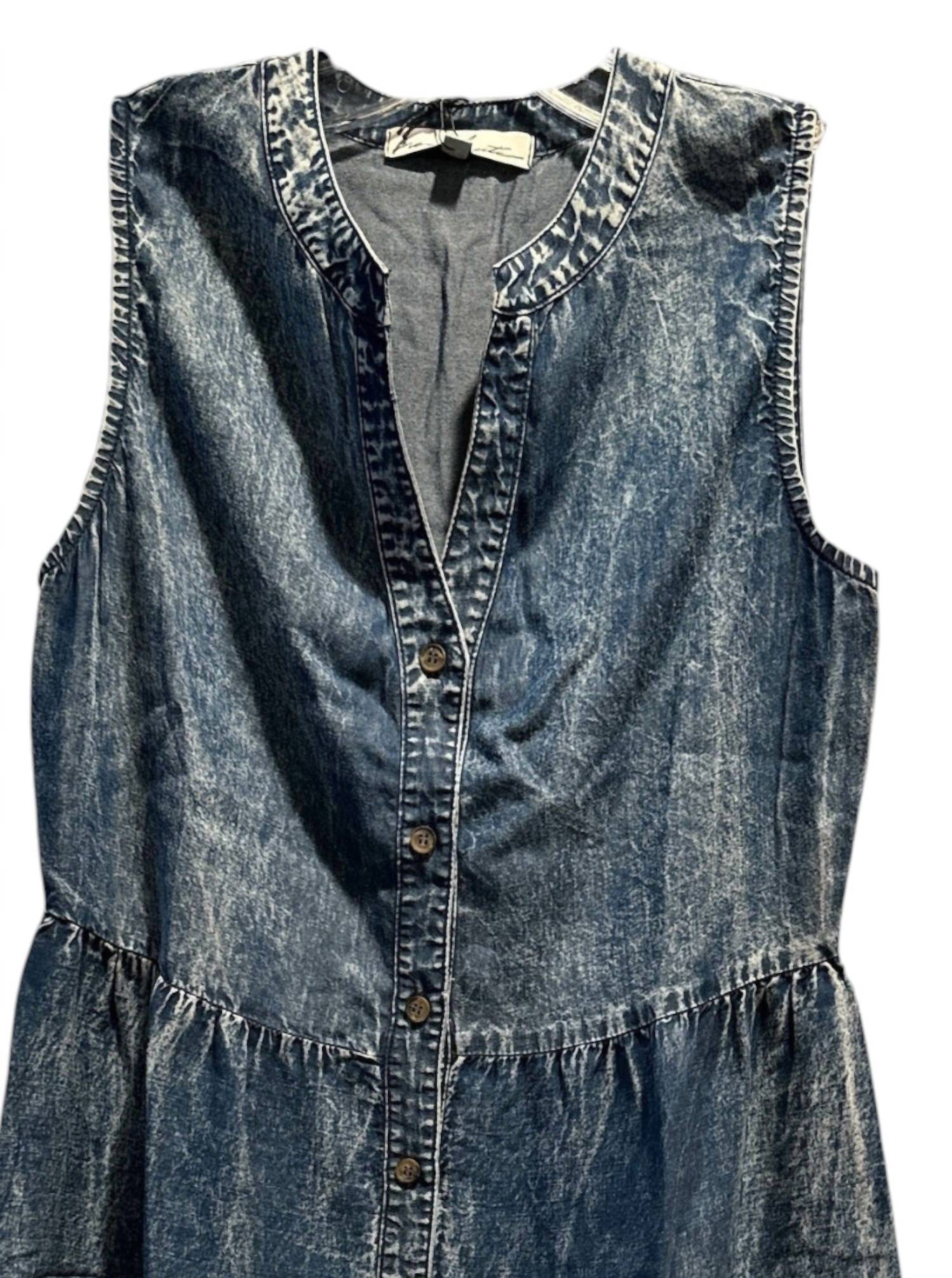 Red Haute - Mini Tiered Denim Dress