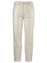 Kut From The Kloth - Charlize Metallic Coated High Rise Cigarette Leg Pants