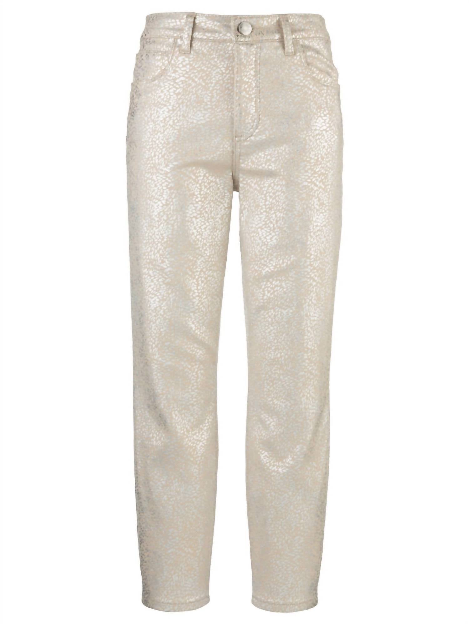 Kut From The Kloth - Charlize Metallic Coated High Rise Cigarette Leg Pants