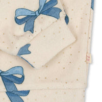 Konges Sløjd Girl's Bow Itty Sweatshirt in blue - kids' shirt - alternate view