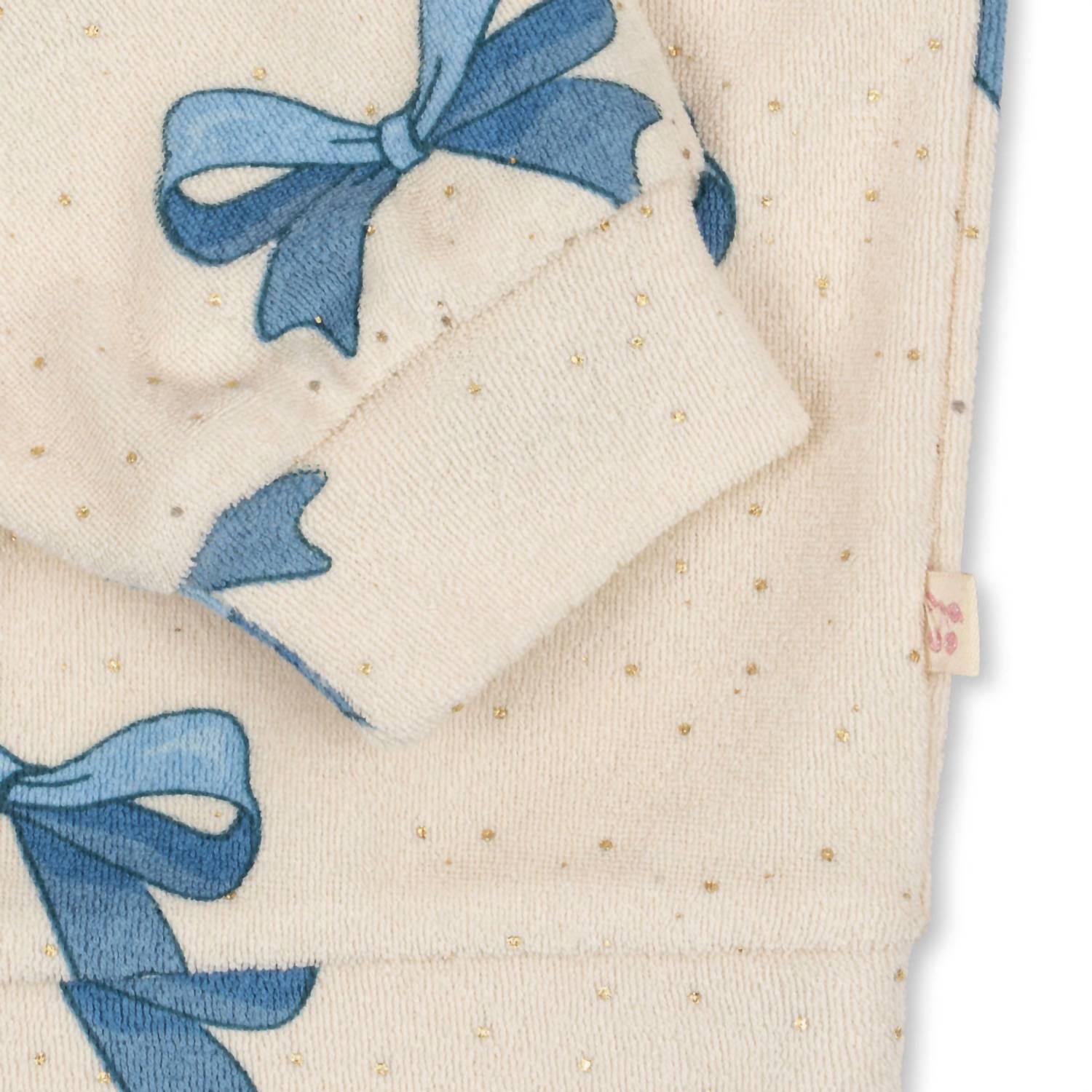 Konges Sløjd Girl's Bow Itty Sweatshirt in blue - kids' shirt - alternate view