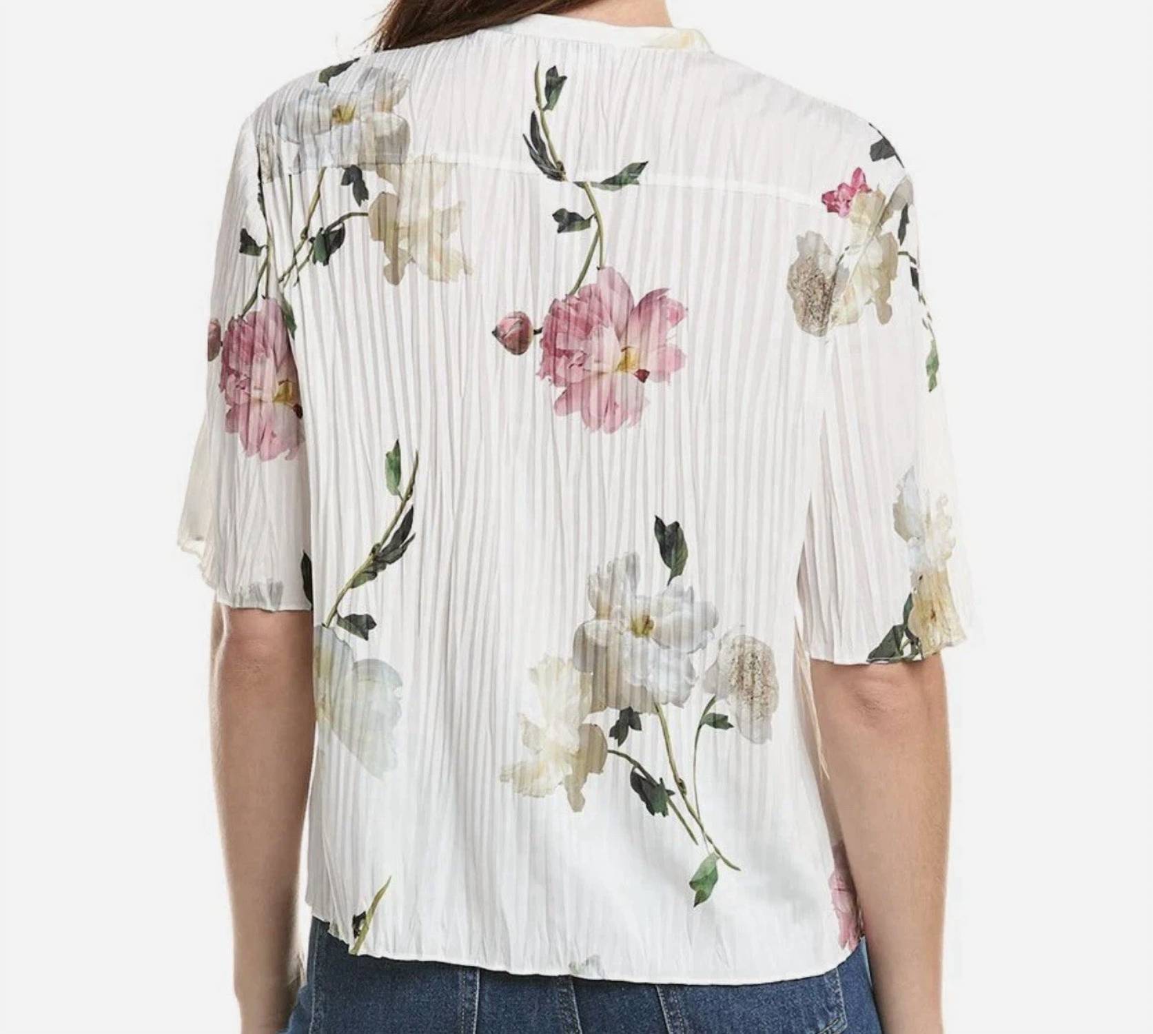 Vince - Pleated Wilted Peony Shirt