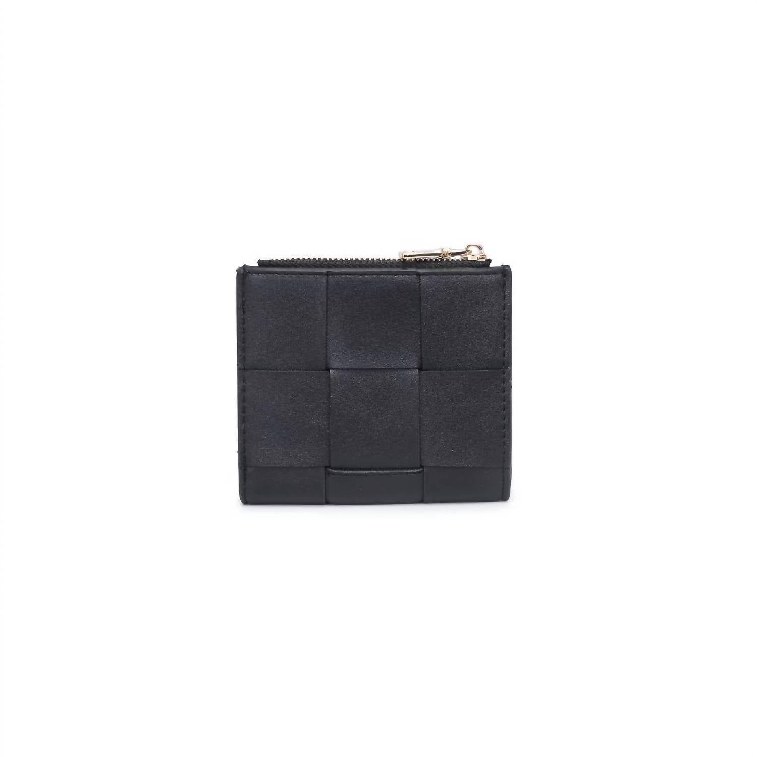 Urban Expressions - Women's Amelie Woven Vegan Leather Zip Folding Wallet