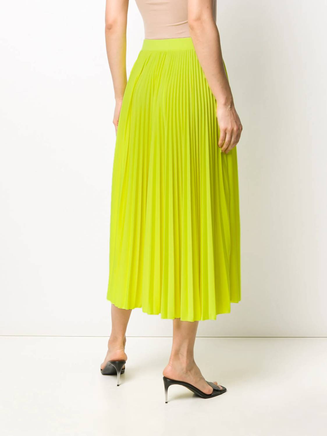 Valentino - Vlogo Pleated Midi Skirt