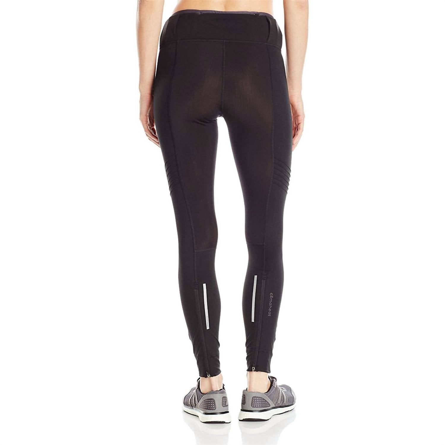 adidas Women's Sequencials Climaheat Long Tight Leggings in black - women's pants - detail view
