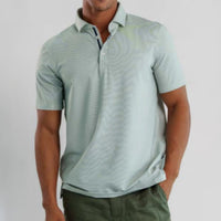 Stone Rose - Men's Printed Birdseye Short Sleeve Polo