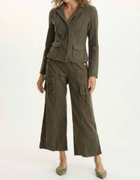 Xcvi - Fitted Twill Knit Stretch Blazer Jacket