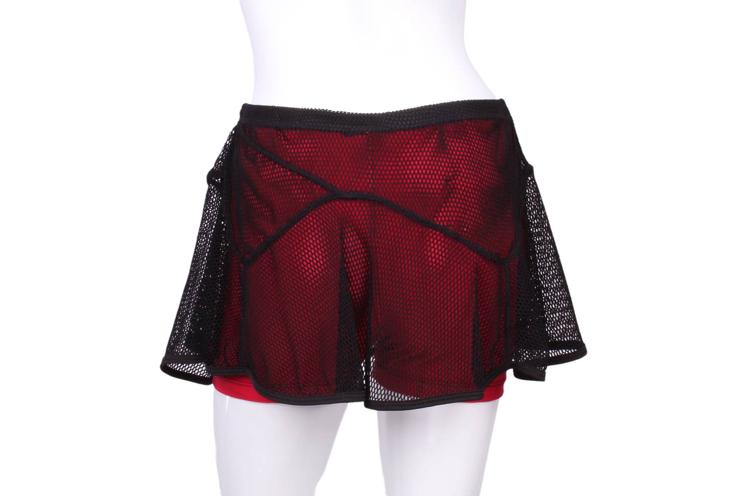 Love Love Tennis - Women's Fishnet Triangle Over Shorties Skirt