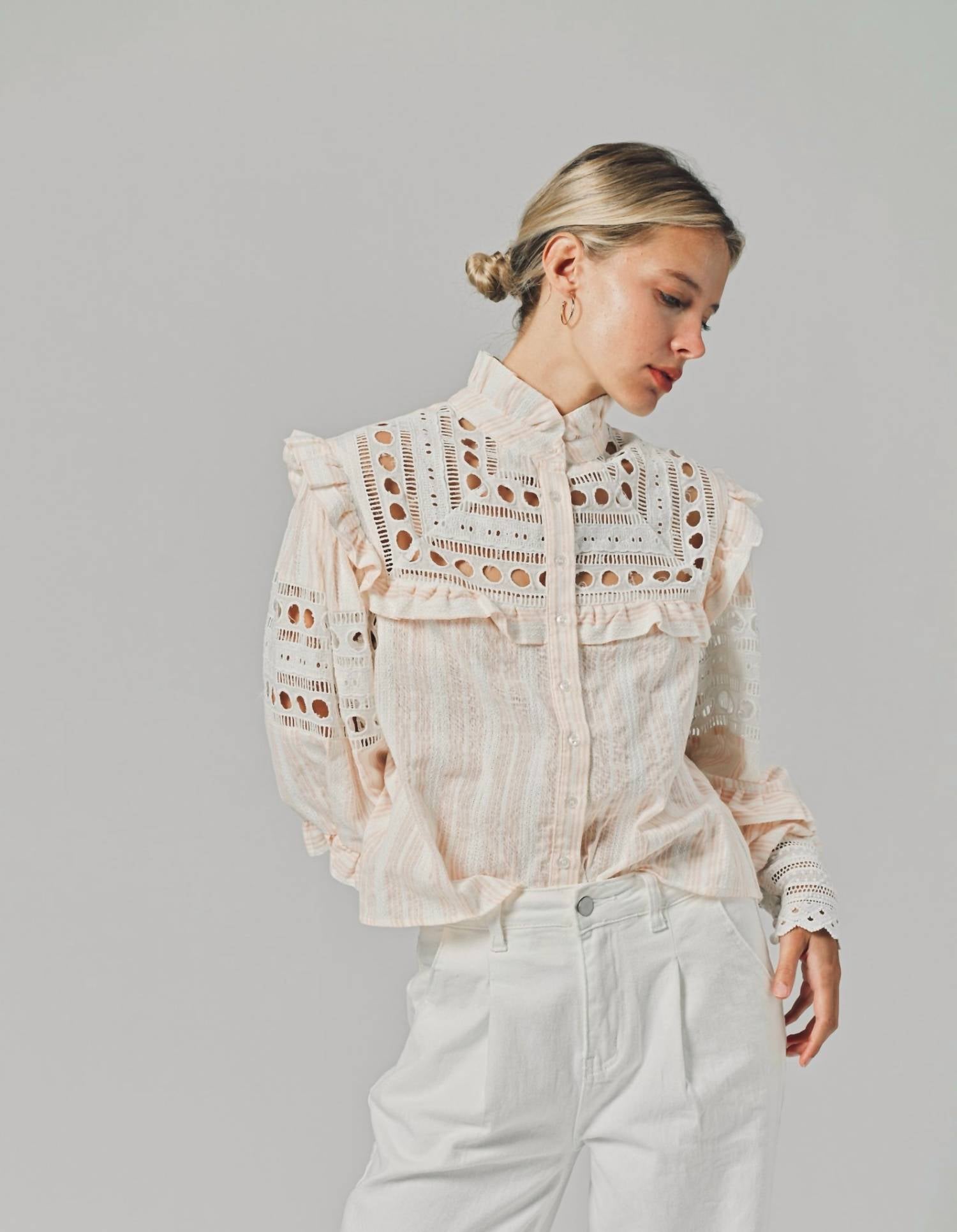 The Shirt - Blush Stripe Danielle Shirt