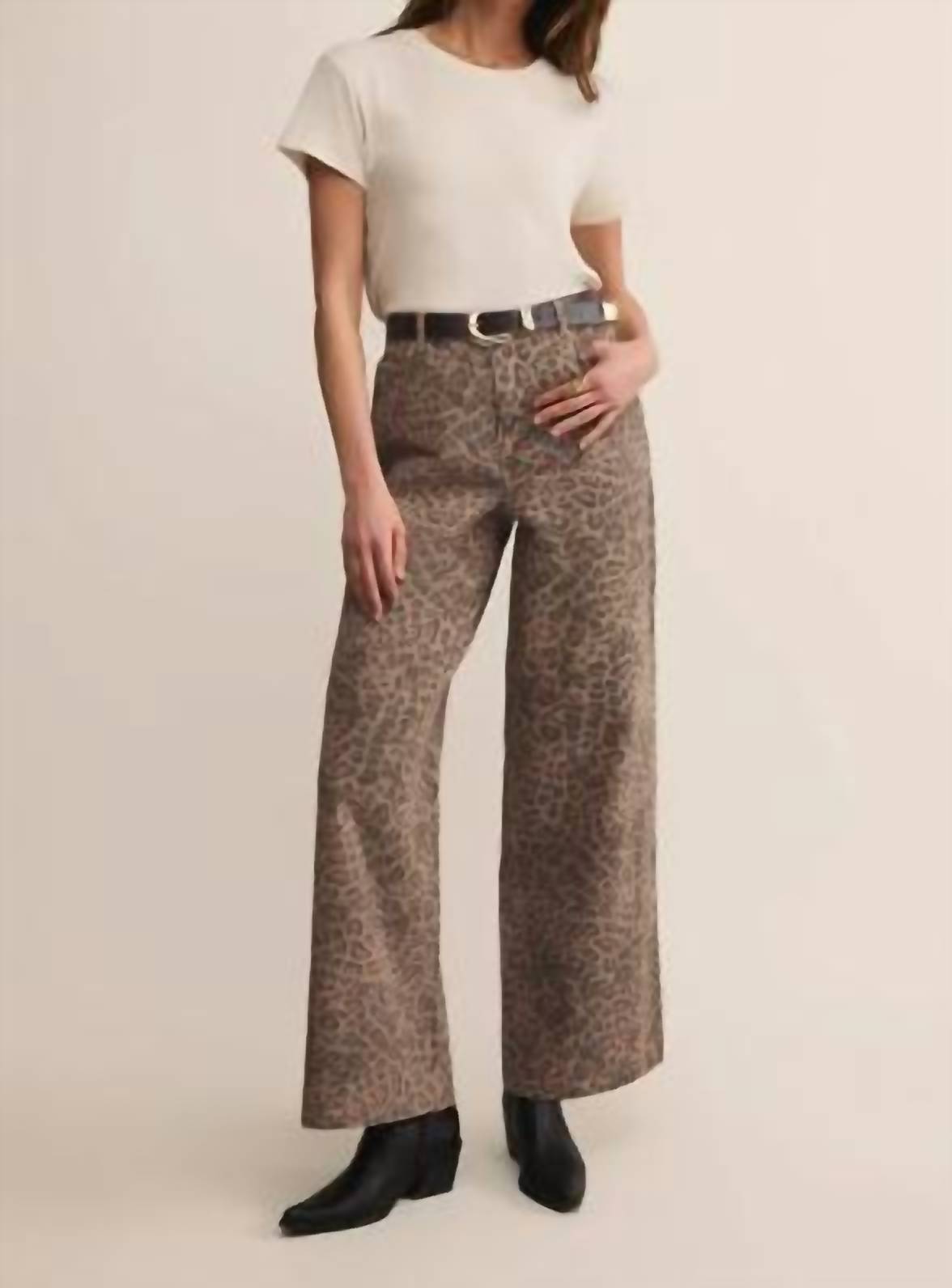 Z Supply - Marli Denim Leopard Pants