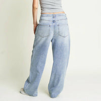 Oliver Logan - Thompson Low Slung Wide Leg Denim Trousers