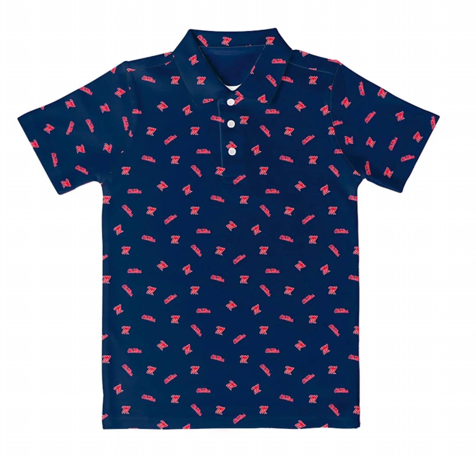 Vive La Fete - Kid's Ole Miss Logo Polo
