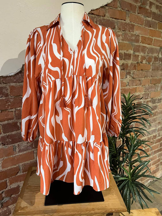 Day + Moon - Women's V Neck Mini Dress