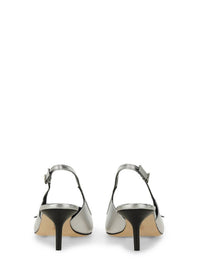 Aeyde Women's Saba Slingback Pumps in silver - women's heels - view 4