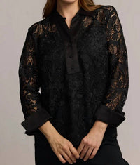 Hinson Wu - Aileen 3/4 Sleeve Lace Shirt