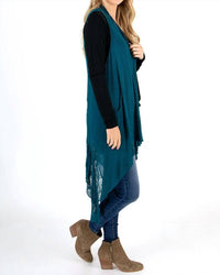 Grace And Lace - Pointelle Duster Flip Cardigan