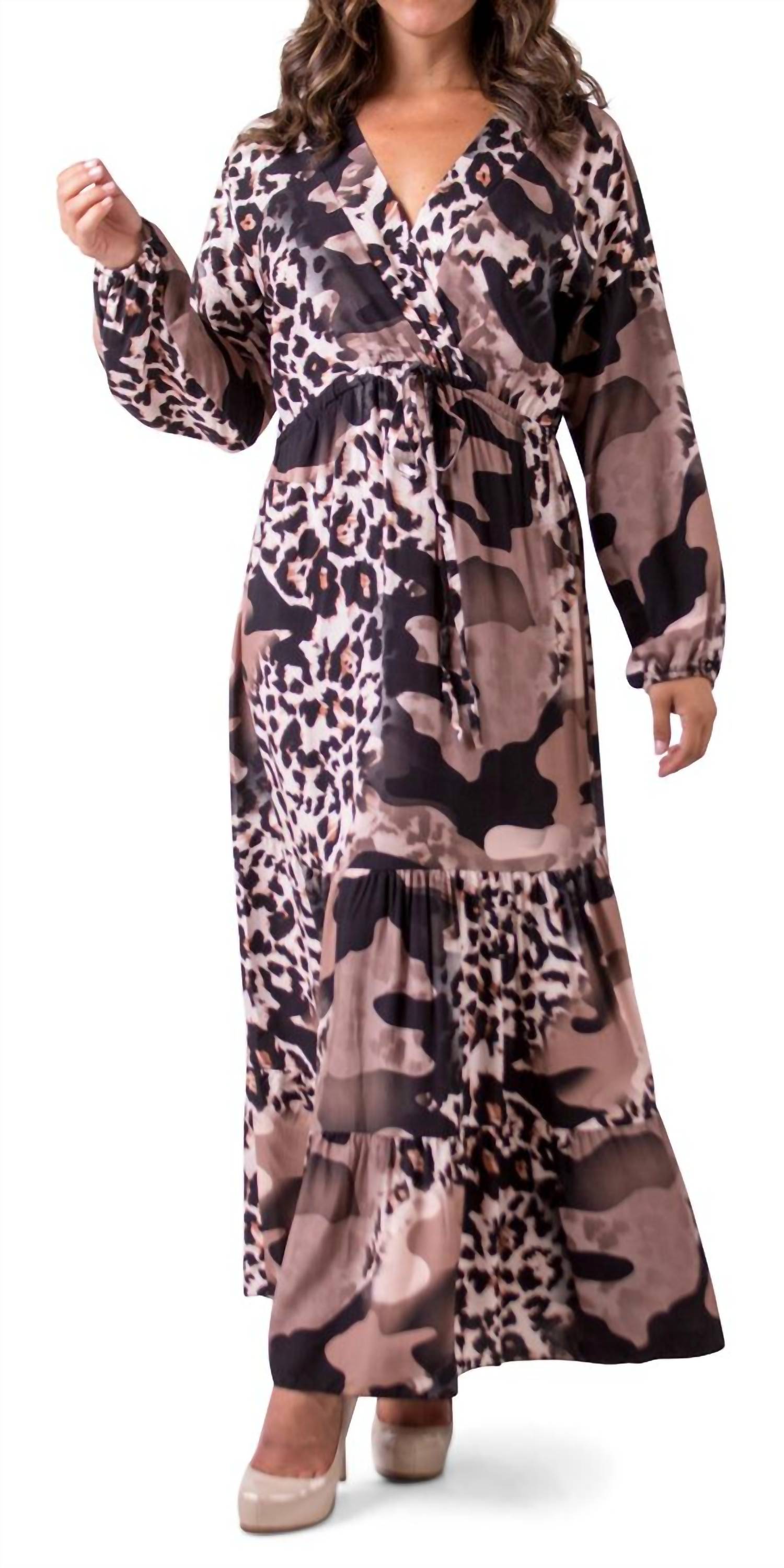 Gigi Moda - Safari Print Maxi Dress