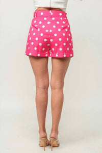 Tea & Cup - Pamela High Waisted Polka Dot Shorts