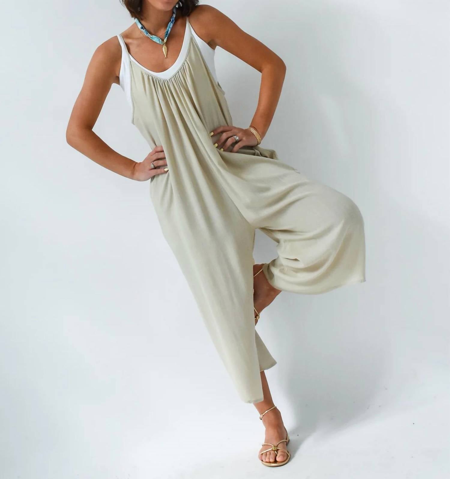 Hunter & Brown - Jump Into Linen Jumpsuit