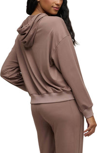 BAREFOOT DREAMS Butterchic Hoodie in beige - women's top - alternate view