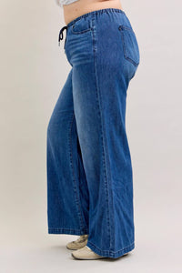 Judy Blue - Women's High Waist Featherweight Palazzo Fit Jeans