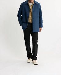 JACHS NEW YORK Mott Wool Blend Coat in warm blue - men's jacket - alternate view