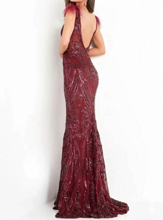 Jovani - Fitted Sequin Gown