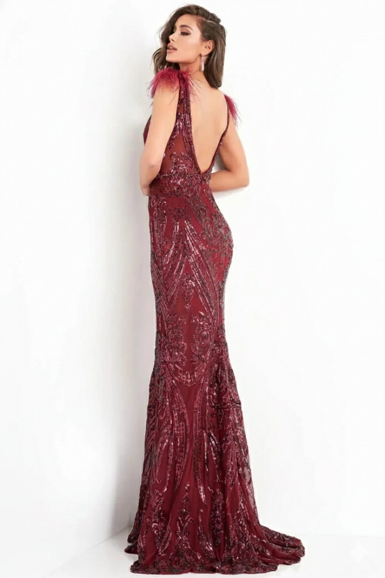 Jovani - Fitted Sequin Gown