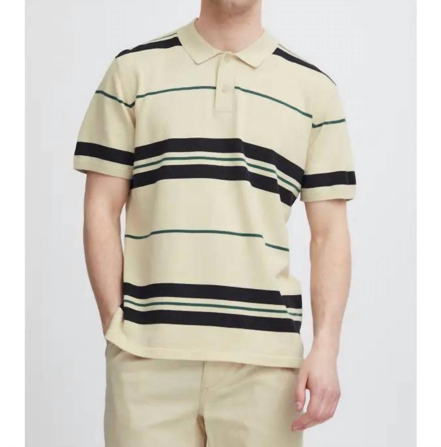 Blend - Knitted Striped Polo Shirt